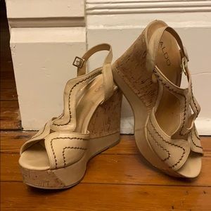 Nude Aldo wedges